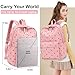 LOIDOU Schulrucksack Mädchen & Jungen Teenageralter Leichter Rucksack Damen für Schule Wasserabweisend Daypack Bookbag Colleg Work (Strawberry rosa Cord)