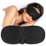 Mascherina per Dormire 3D Oscurante con Fascia Regolabile, Maschera Notte Zero Pressione s...