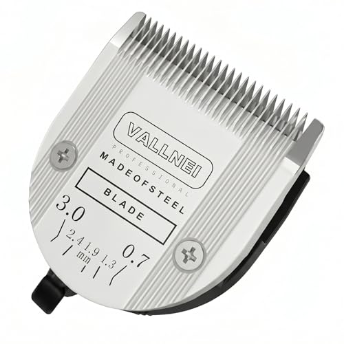 VALLNEI [3 Pack] 5-in-1 Professional Animal Clipper Blades for Wahl Arco, Bravura, Chromado, Creativa, Figura, Motion & SuperGroom, Detachable Adjustable Dog Cat Pet Grooming (Silver)