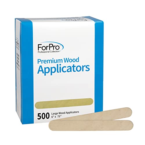 Image of ForPro Professional Collection Premium Wood Applicators, Non-Sterile, Hair Removal Waxing Sticks, Large, 6 inch L x .75 inch W, 6 Inch, 500 Count (Pack of 2)