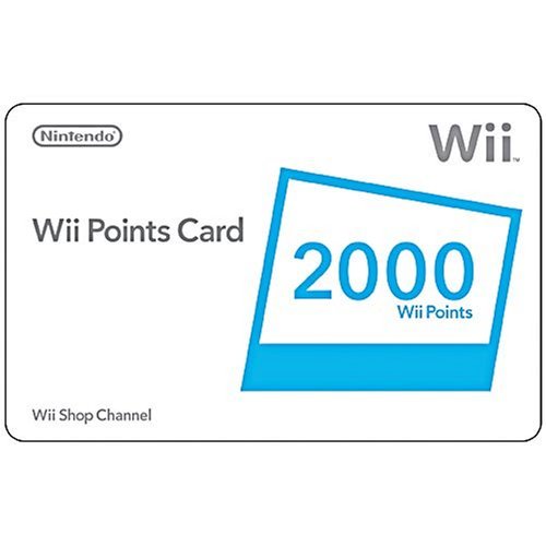 WII 2000 POINTS CARD JUEGO