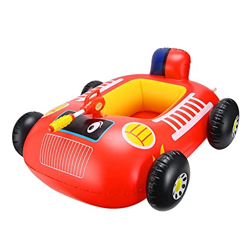 Bóia de natação para bebê, carro inflável para piscina infantil com pistola de água, assento de segu
