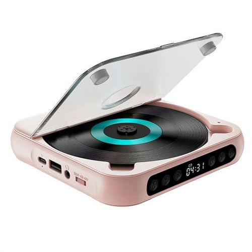 Lecteur CD portable Bluetooth vintage avec haut-parleurs HiFi intégrés et port USB