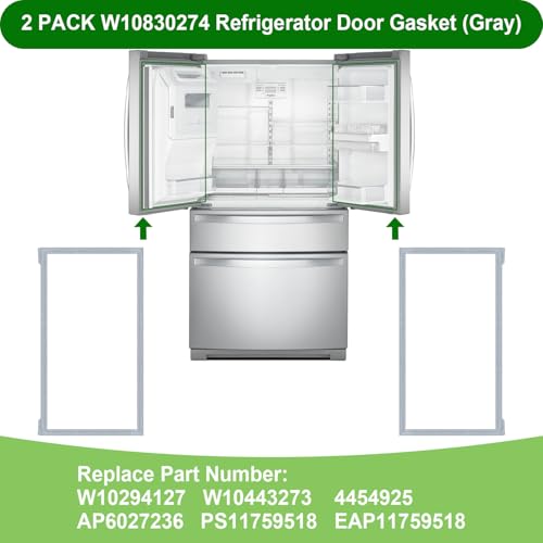 2 Pack W10830274 Refrigerator Door Gasket Compatible with Whirlpool Freezer by WUVYFWN - Used condition - Image 3