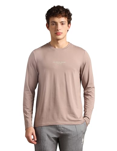 Image of U.S. Polo ASSN. Mens PE006 Supima Cotton Brethable Full Sleeve Lounge T-Shirt