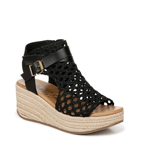 Blowfish Malibu Women's Lorrah Wedge Sandals, Black, Medium Fit, UK 8