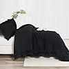 Litanika Set copripiumino king size, 3 pezzi, con volant