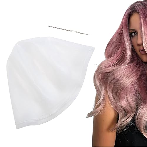 Tapa destacada - Gorro para resaltar el color del cabello reutilizable,silicona para resaltar la coloración del cabello con gancho, gorro eficiente para teñir el cabello, regalo para Lambo