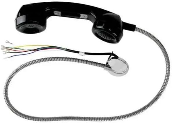 10118-206 15 ft. Armored Cord Handset Assembly - Black