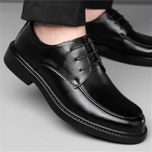 Mens Leather Dress Shoes British Style Business Casual Soft Sole Oxford Shoes Wedding Groom Formal Lace up2