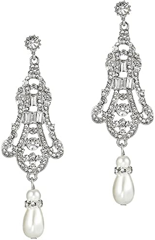 BABEYOND Pearl Earrings for Women Pearl Drop Earrings 1920s Art Deco image 5