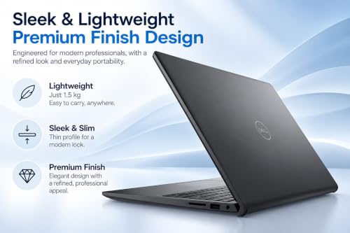 Image of DELL PRO 15 (2026), Intel (i3 14th Gen) Core 3 100U - (8 GB DDR5 /512 GB SSD /Intel UHD Graphics /Windows 11 Home) Thin & Light Business Laptop /15.6 inch FHD Display /Black /1.5 kg /MS Office 2024