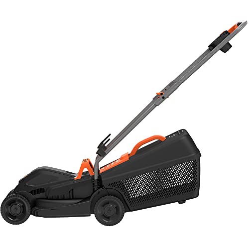BLACK & DECKER BEMW351 elektrische grasmaaier (1.000 W, 32 cm maaibreedte, 3-voudig axiale maaihoogteverstelling, 35 l grasopvangbak, ideaal voor kleine tuinen),Meerkleurig - Afbeelding 4