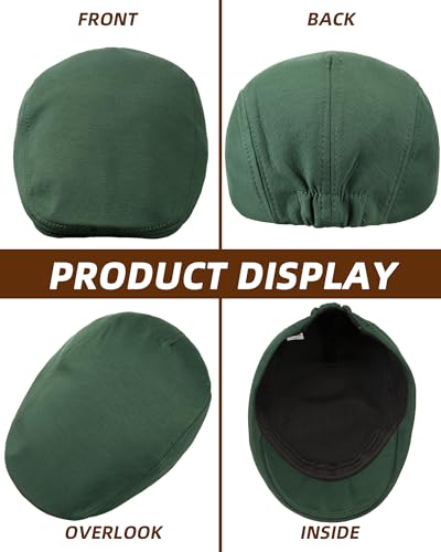 Image of Foaincore Mens Newsboy Hats Bulk, Adjustable Newsboy Cap Driving Cabbie Hunting Hat for Men