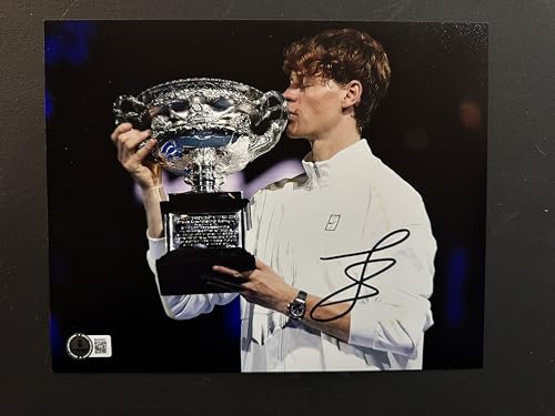 Jannik Sinner Rare signed autographed tennis 8x10 photo Alcaraz Beckett BAS coa