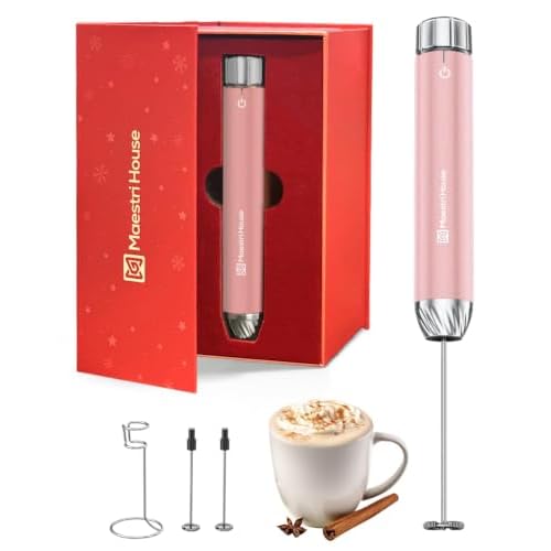 Maestri House LunaFro Max Rechargeable Milk Frother,Stepless Speed Control