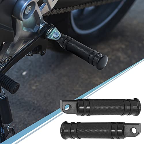 Uxcell 1 Pair 10Mm Billet Cnc Aluminum Rubber Motorcycle Rearsets Rear Set Footrest Footpeg Foot Rest Peg Bike Bicycle Cycling Black For Harley Davidson Street Glide #TOP2