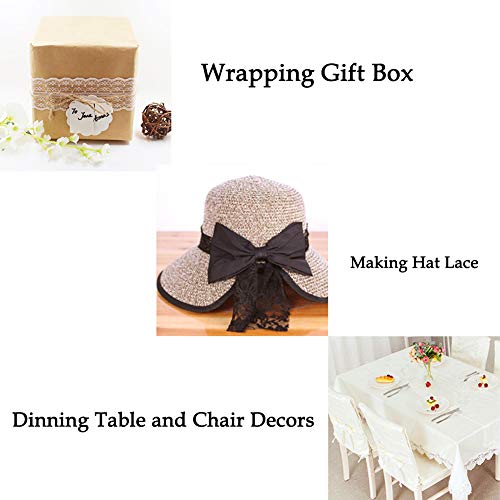 Levylisa 19 Yards 1.57 Inches Lace Fabric Stretch Elastic Wide Trim Lace Ribbon For Crafts Rustic Wedding Decorations Hair Bow Making And Gift Wrapping #TOP4