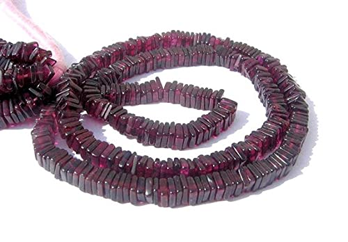 Garnet square heishi cut beads de qualité supérieure pour bijoux artisanaux