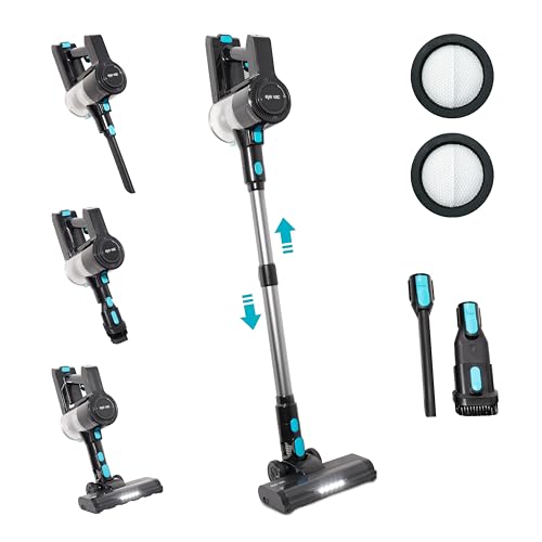 EyeVac Reach 6-in-1 Cordless Stick Vacuum | Lightweight Powerful Suction
