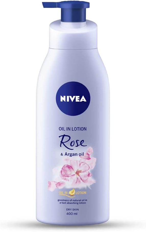NIVEA Oil in Lotion, Rose and Argan Oil, 400ml