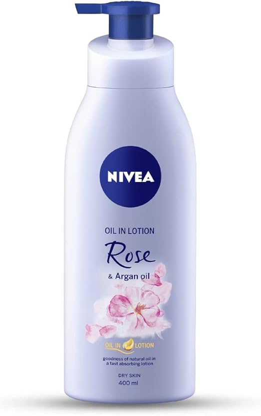Nivea Rose and Argan Oil Body Lotion 400 ml (13.5 oz) goodness of