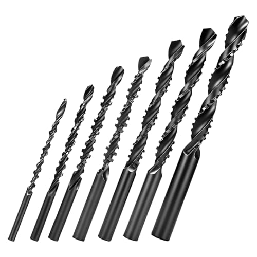Image of Drill Bit - Multi-Drill Bit Set with High Hardness, 7-Piece Concrete Drill Bit Set | Screwdriver Bi Se for Metal, Wood, Grinding, Milling, Rock Crystal, Mining, Resin, Acrylic