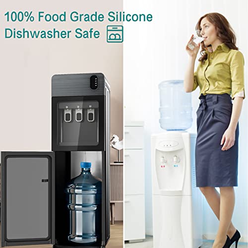 Gofriipai 3 And 5 Gallon Water Jug Cap, Silicone Reusable Replacement Cap, Non Spill Bottle Caps For 55Mm Bottle Water Dispenser Caps - Pack Of 3 #TOP3