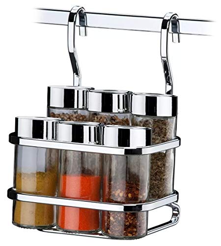 Suporte para temperos/condimentos 7 peças cromado - Cucina Perfetta - Future