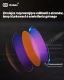 Goiteia Okulary blokujące pomarańczowe, niebieskie światło, retro, lata 70., niebieskie światło, okulary dla mężczyzn i kobiet, łatwiejszy sen i ulga w migrenie, Pomarańczowy: pomaga zasnąć/zmniejsza