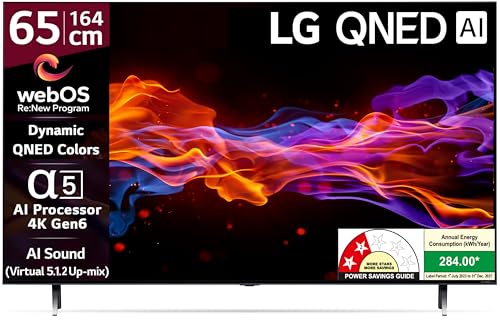 Image of LG 164 cm (65 inches) QNED-75 Year 2024 Edition 4K Ultra HD (3840x2160) Smart WebOS QNED TV 65QNED75SRA (Black)