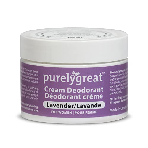 Purelygreat Cream Deodorant, Aluminum-Free, Deodorant Cream For Lasting Odor Control, Vegan, Cruelty-Free Natural Deodorant For Women, Contains No Chemicals, Parabens, Or Bpa, Lavender Scent, 1.76Oz #TOP7