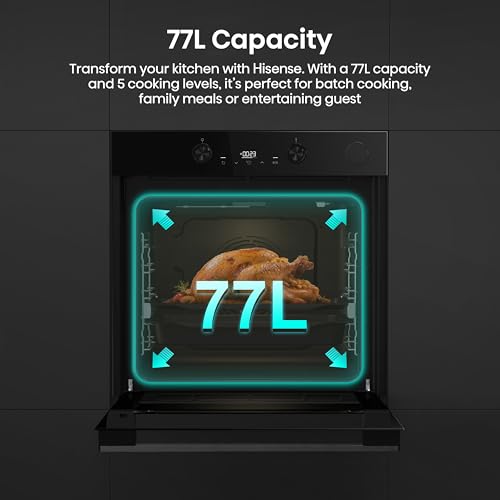 Hisense Hi4 BlackLine 77L BSA66226ADBGUK Built-In Electric Single Oven with Air Fry - Black - A Rated - Image 6