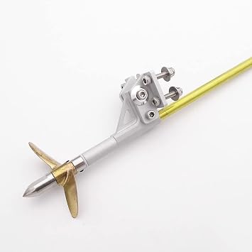 4mm Flexible Drive Cable Shaft Strut + 75mm Steering Rudder + 48mm Copper Propeller Kit for RC Vee Boat V Monoboat Oval
