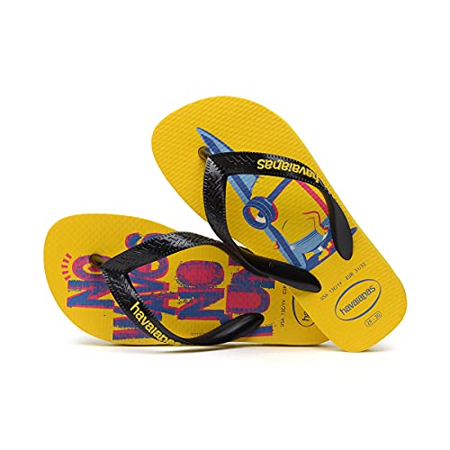 Chinelo Minions, Havaianas, Feminino, Amarelo/Preto/Amarelo, 45/46