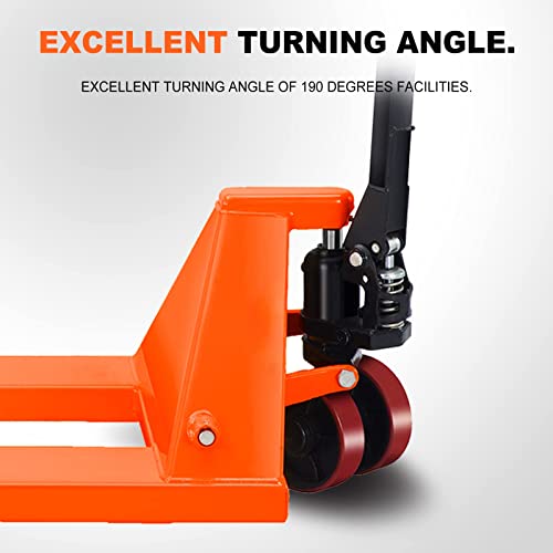 Tory Carrier Pallet Jack 5500 Lb. Capacity, Manual Pallet Truck 21 x 48 Forks Standard Duty Hand Trucks