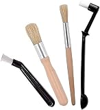 Coffee Machine Cleaning Brush Set 4 Pieces Coffee Cleaning Brush Wooden Cleaning Brush for Grinders
