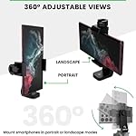 KobraTech iPhone Tripod Mount Adapter - Fits Any Smartphone - Includes Bluetooth Remote Shutter - UniMount 360 Universal Phone Holder for Tripod - Image 2