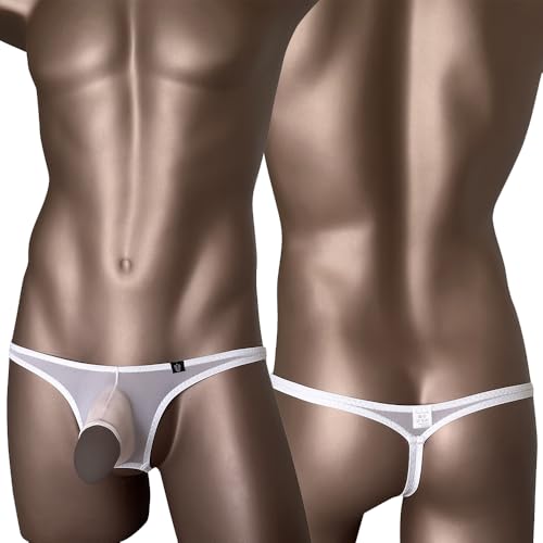 Gogobear Mens Elephant Nose Underwear Hollow Out Thin Double Strap G-String Thongs Brief3