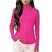 Women's 1/4 Zip UPF 50+ Pullover Long Sleeve Cooling Athletic Shirts Moisture Wicking UV Sun Protection Tops Hot Pink