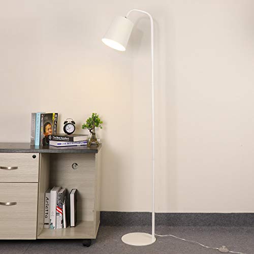 Lampadaire moderne blanc MU avec télécommande pour salon et lecture - 2