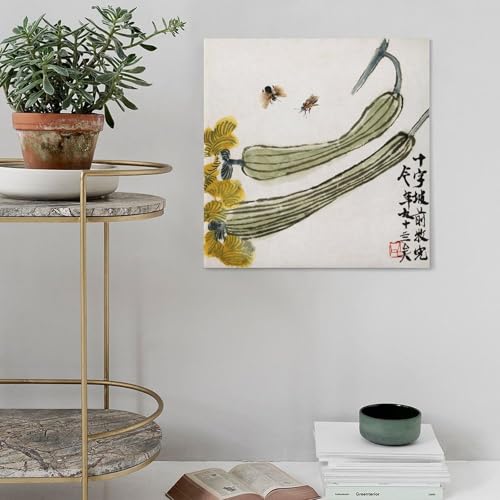Impression sur toile Qi Baishi décoration murale artistique 50 cm - 4