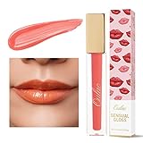 Oulac Flüssiger Lippenstift, Lipgloss für Volle Lippen-Make-up, Skin Tint Gefühl und Lang Anhaltende, Natürliche Wirkung, 4,5 ml, Inselmädchen (S02)
