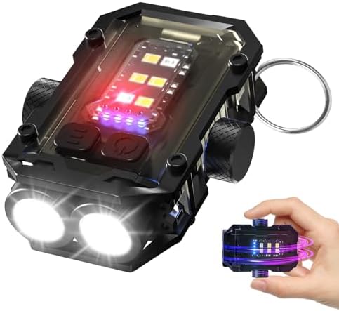 NOLUXA Multifonction Keychain Emergency LED Light: Mini lampe de poche porte-clés rechargeable