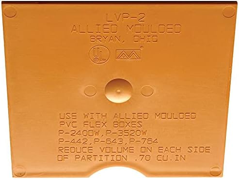 Allied Moulded Products LVP-2 PVC Low Voltage Divider Plate 3.0625 Inch x 3.5 Inch x 0.094 Inch
