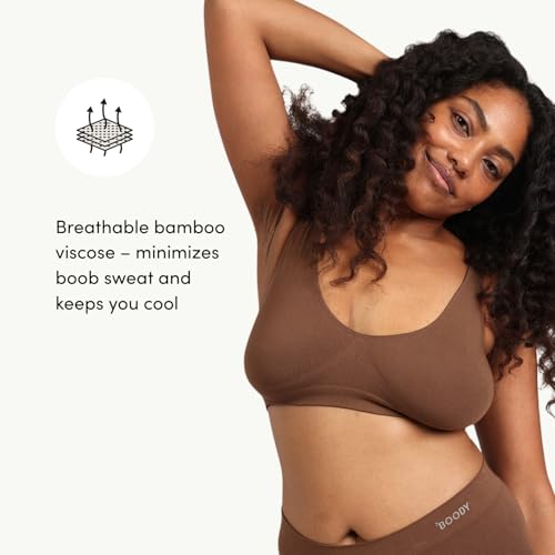 Image of Boody -Seamfree Crop Bra -Seamless Bralette -No Padding, Clips, Fastenings, Wires -Bamboo Viscose -Low-Medium Support Pull-On