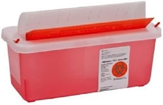 COVIDIEN 5 Quart Sharps Container with Mailbox Style Lid Model: 85131