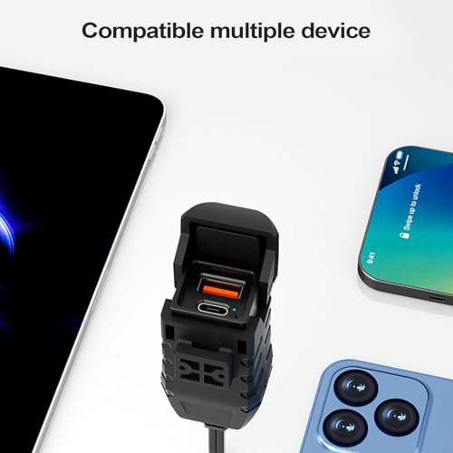 Cargador USB para moto rápido con tapa resistente e instalación sencilla 3