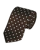 Gitman Bros Brown with Woven White Dots Tie REG