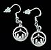 Handmade Christmas Earrings, Laser Cut Stainless Steel Nativity Scene on Silver Finished Stainless Steel Ear Wires